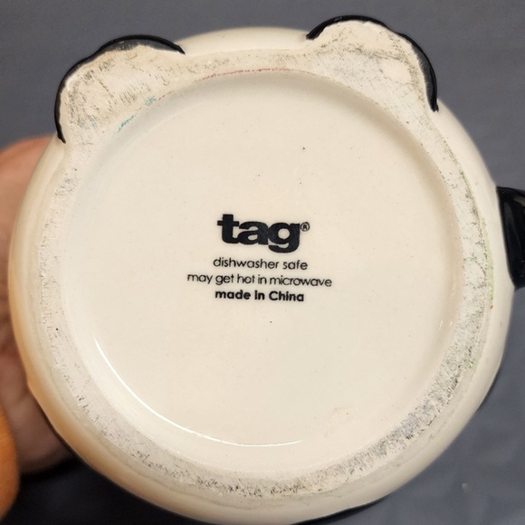 Tag Cow Pattern Mug - Black, White, and Pink - Picture 3 of 7